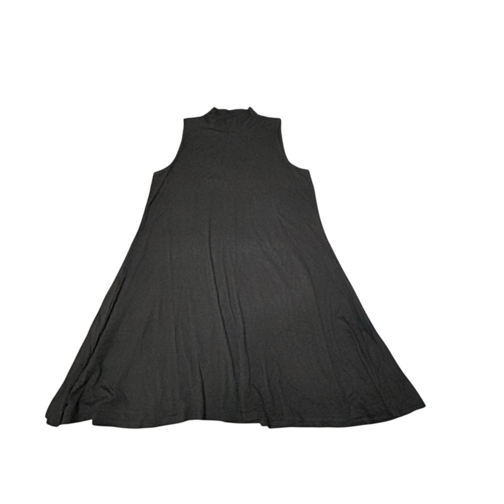 NWT Joan Vass Studio Black Swing Dress Baby Doll Knee Length Party Sz Large